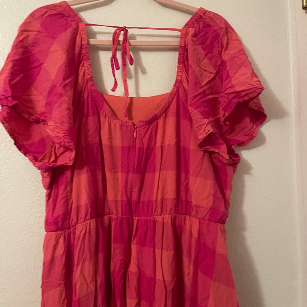 Lane Bryant Pink/Orange Dress, 18 - Picture 5 of 8
